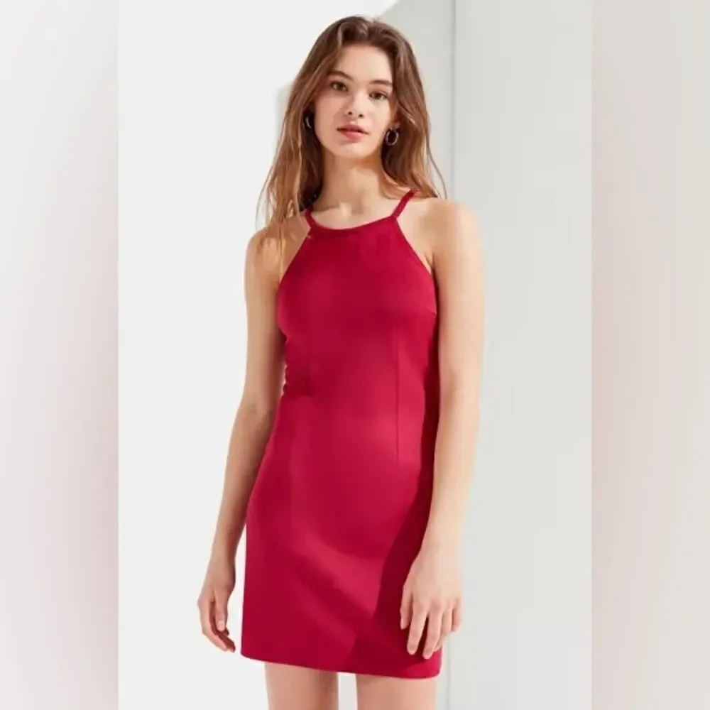 UO | Urban Outfitters Sally Faux-Suede Strappy-Back Mini Dress | 8
